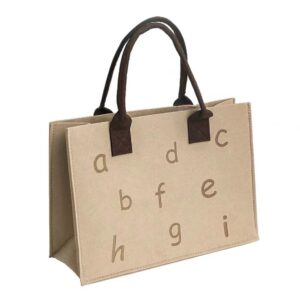 Felt Tote Bag with Letters