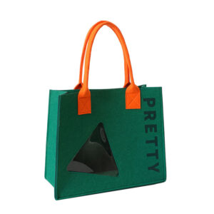 Felt Tote Bag with Window
